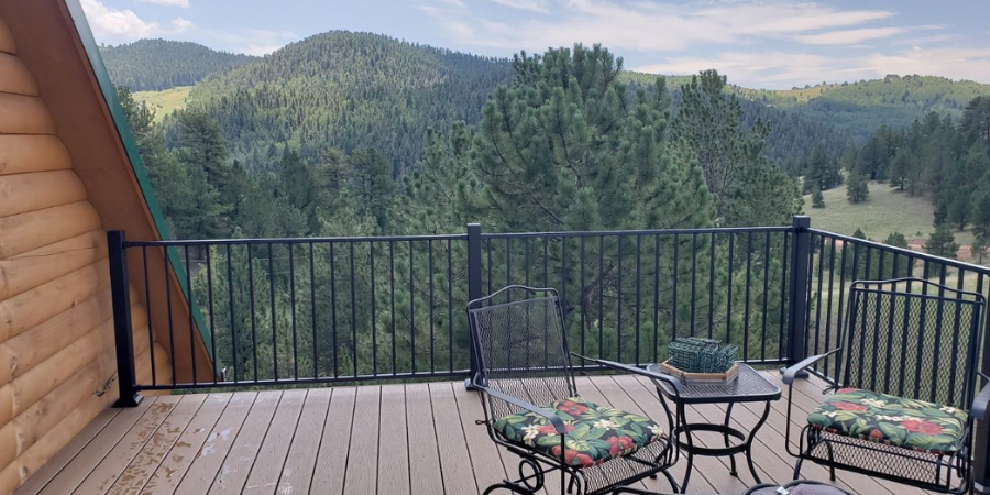 castle rock deck with a view