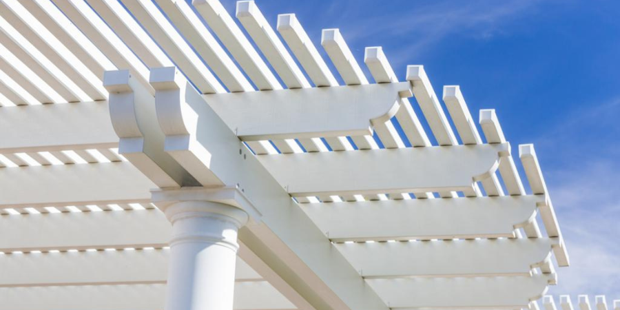 white pergola in castle rock