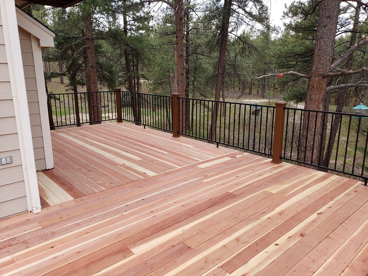 Non-Painted Deck with Black Railing